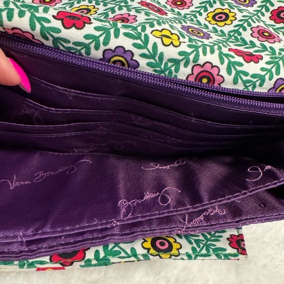 Vera Bradley Mod Flowers Quilted Accordion Wallet Colorful Large Pretty Floral - Picture 6 of 12